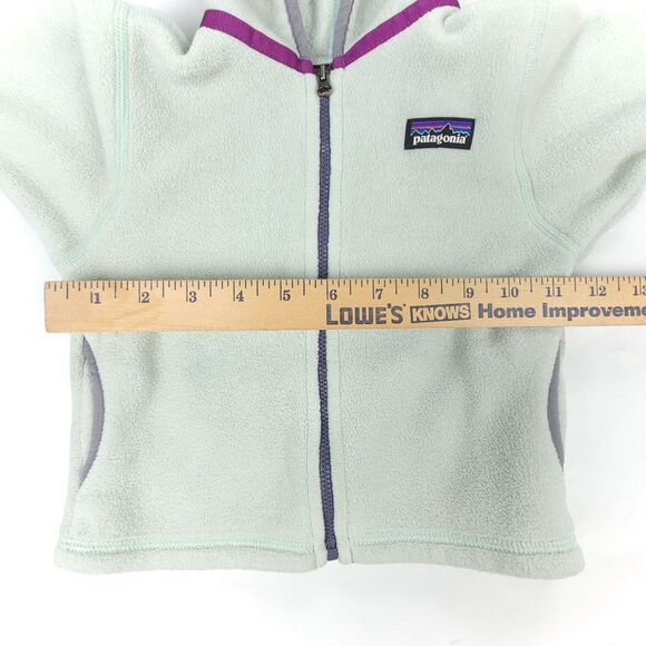 PATAGONIA Baby Synchilla Cardigan Fleece Hoodie Jacket Baby Mint Green 12 - 18M - Picture 3 of 12